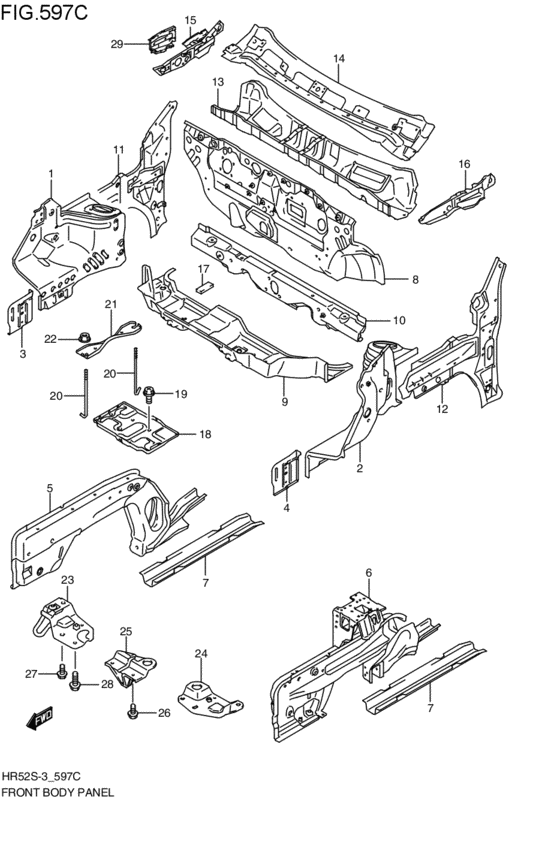 front body panel
