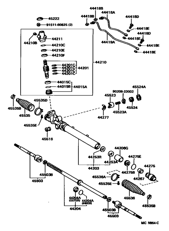 Front Steering Gear & Link