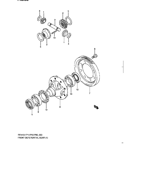 Front diff gear