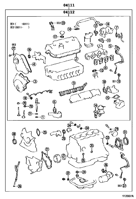 Engine Overhaul Gasket Kit