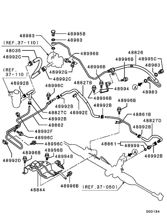Power steering oil line