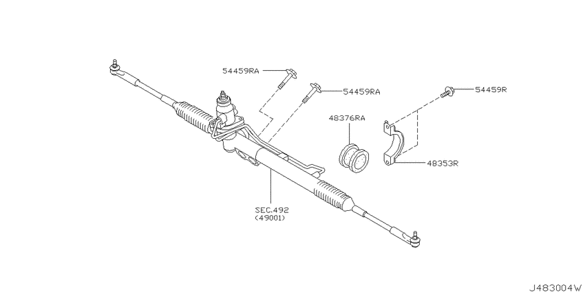 Steering gear mounting