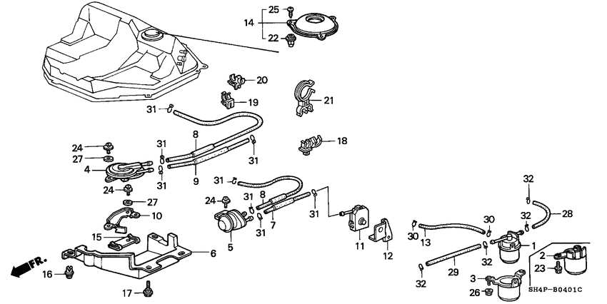 Fuel hose/two way valve
