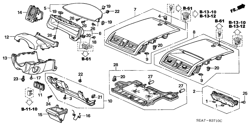 Instrument panel garnish
