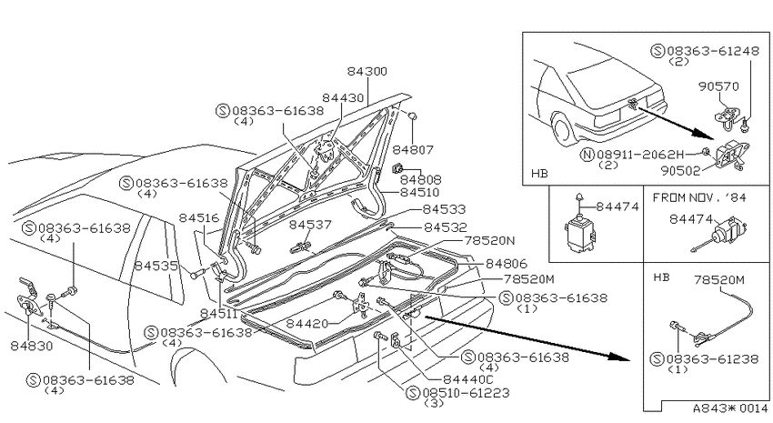 Trunk lid & fitting