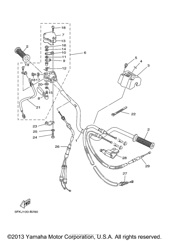 Steering handle & cable