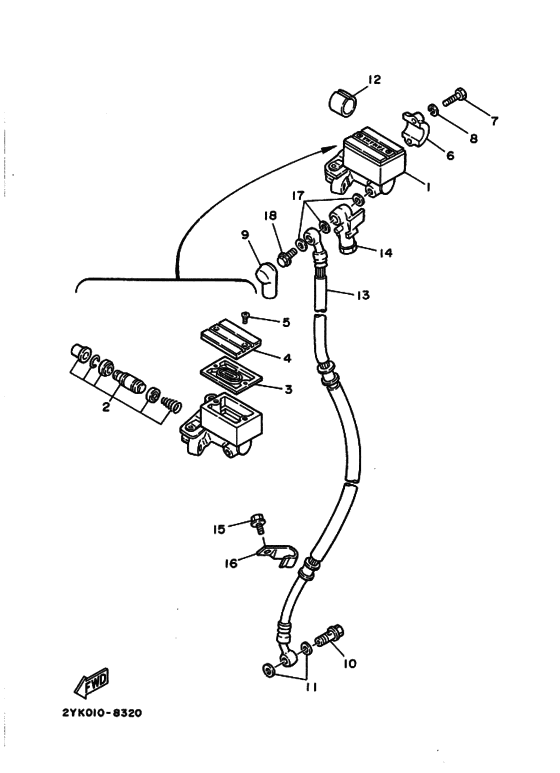 Front master cylinder