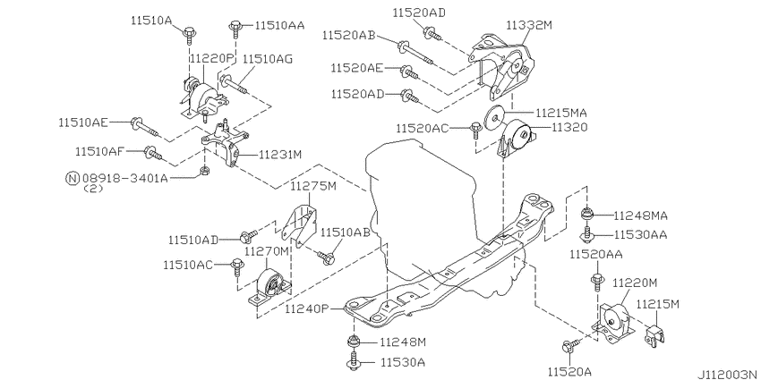Engine & transmission   mounting