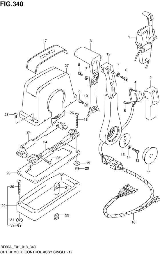 Opt:remote control assy single
