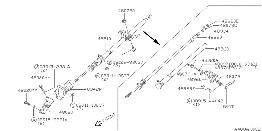 Steering column