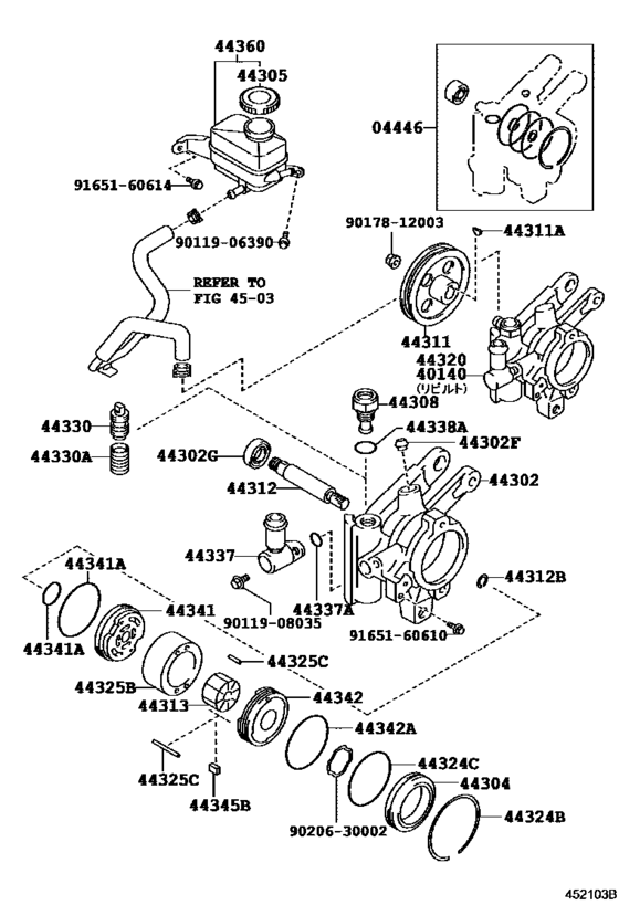 Vane Pump & Reservoir (Power Steering)