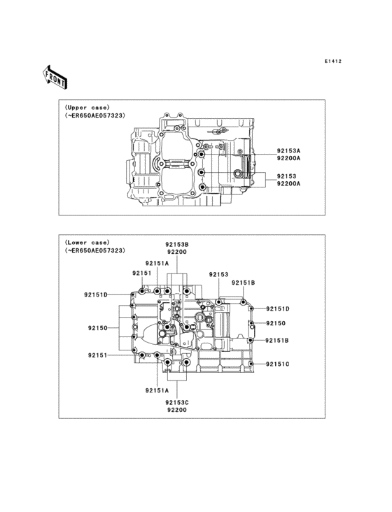 Crankcase bolt pattern