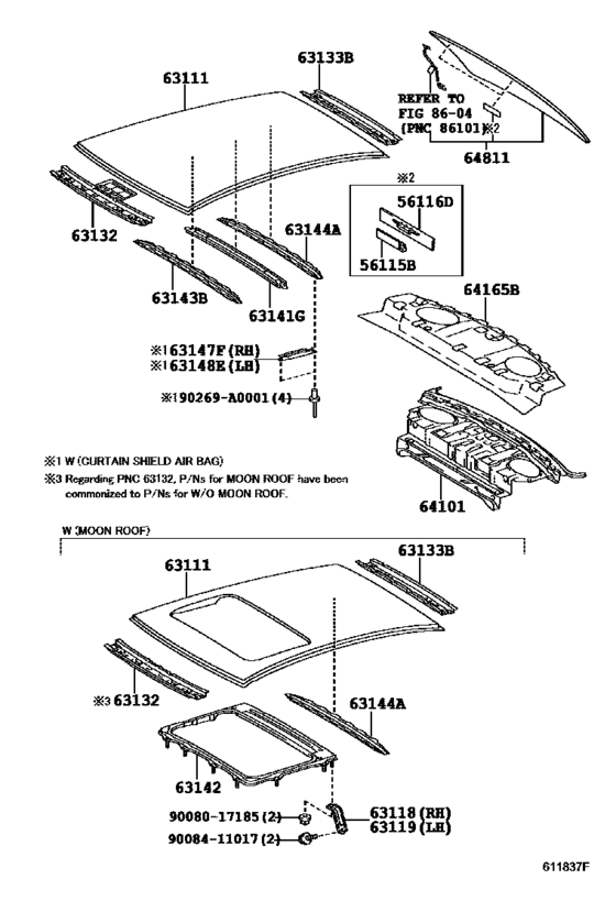 Roof Panel & Back Window Glass