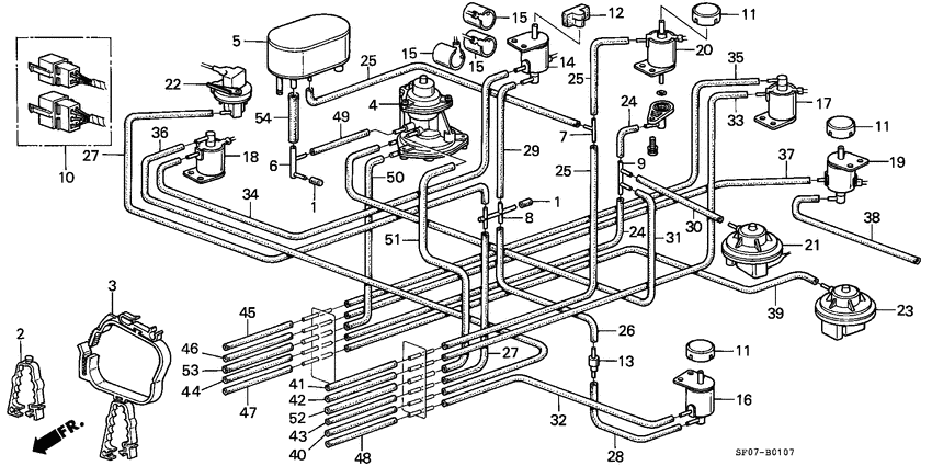 No.1 control box tubing