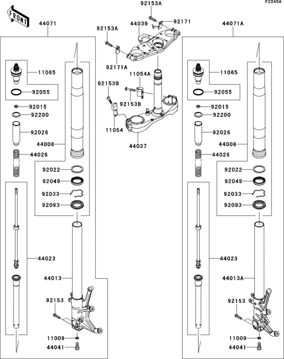 Front fork(jkbzgna1 9a022220-)