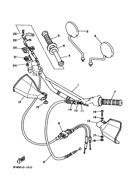 Steering handle & cable