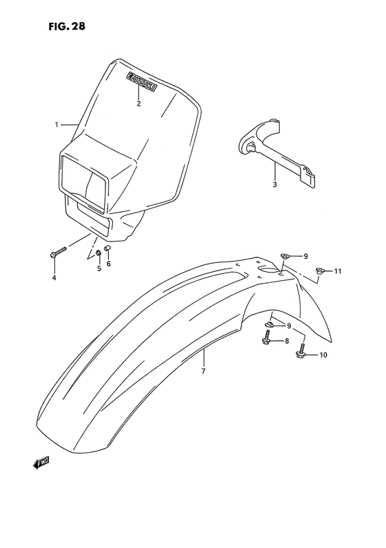 Headlamp cover / front fender