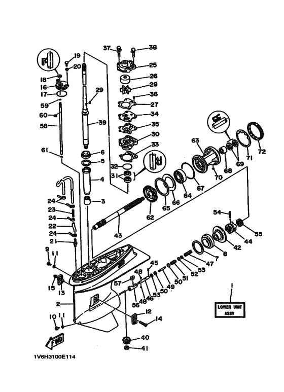 Lower casing & drive 1