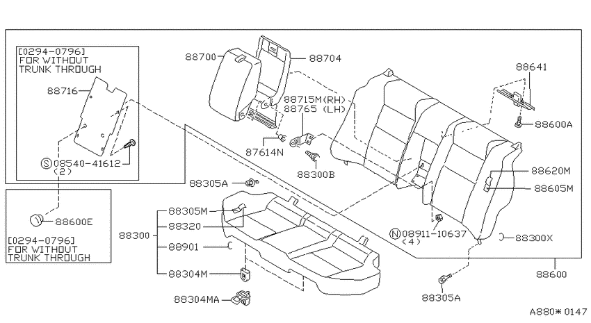 Rear seat