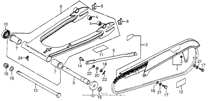 Swingarm + chain case
