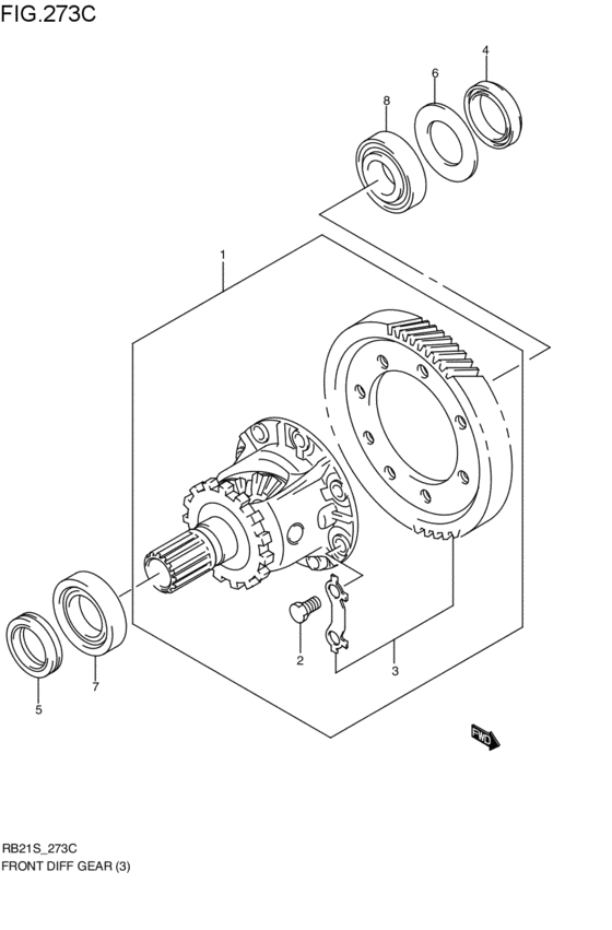 フロントデファレンシャルギヤ