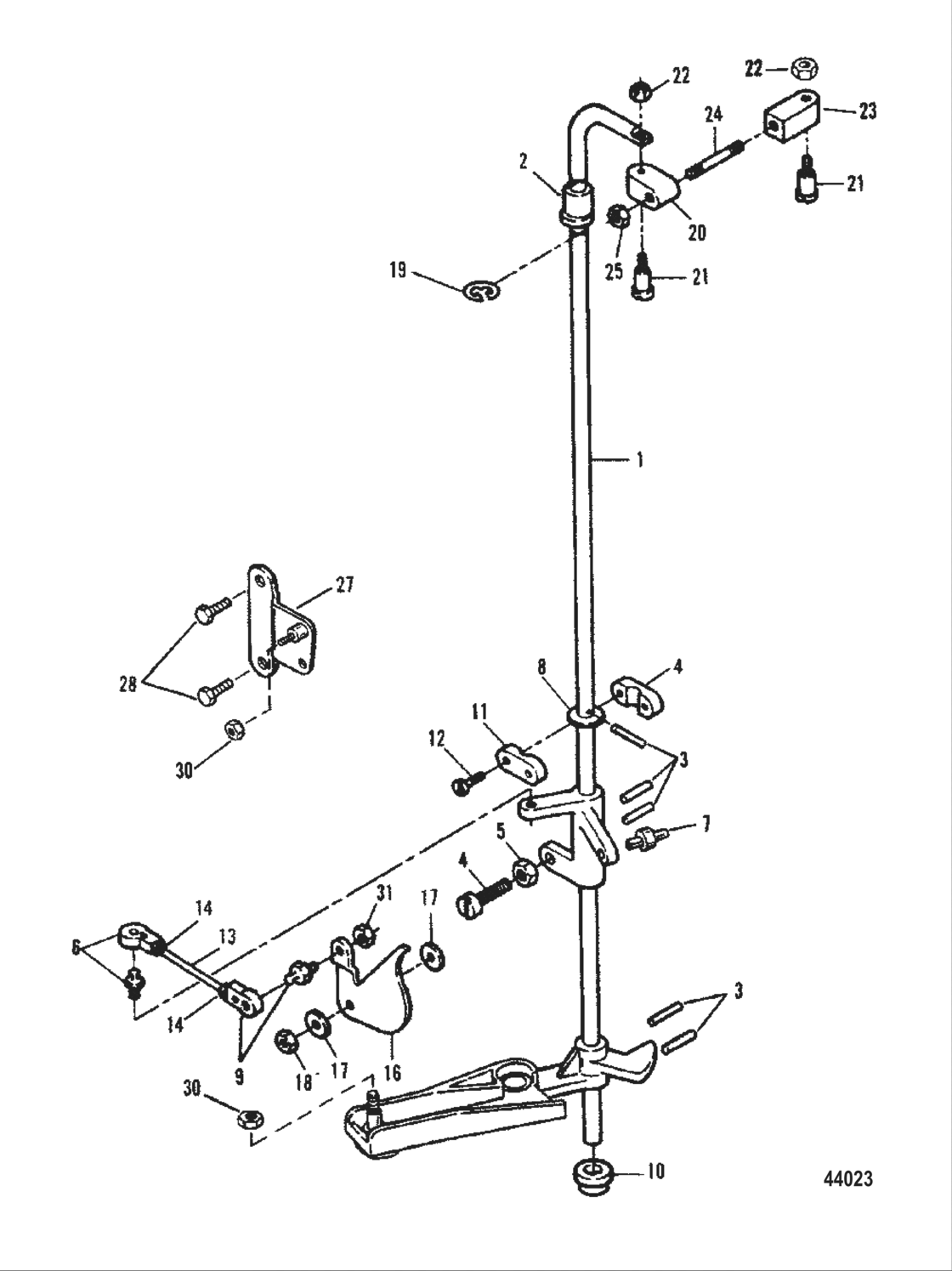 Towershaft And Throttle Linkage 0E009500 Thru 0E093699