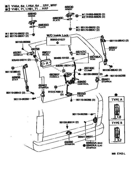 Back Door Lock & Hinge
