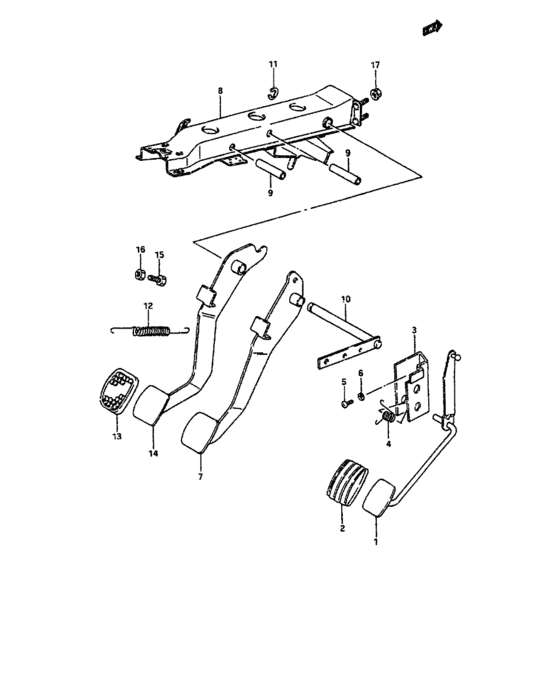 Pedal and pedal bracket