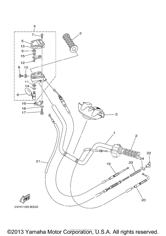 Steering handle & cable