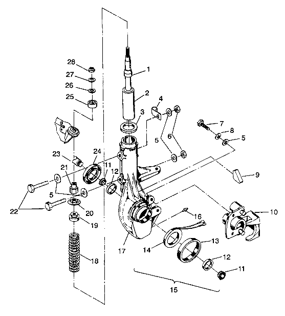 Front strut assembly
