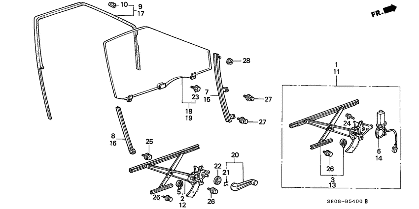 Front window/regulator