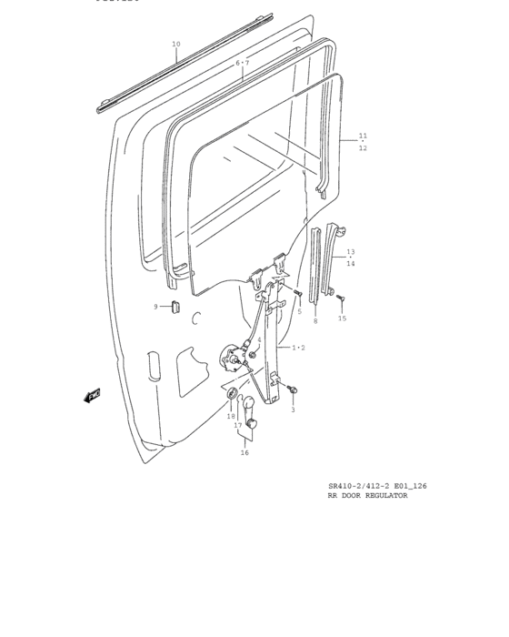Rr door regulator