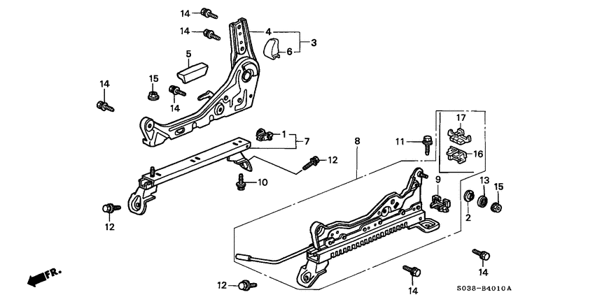 Front seat components