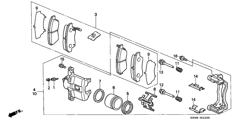 Front brake caliper
