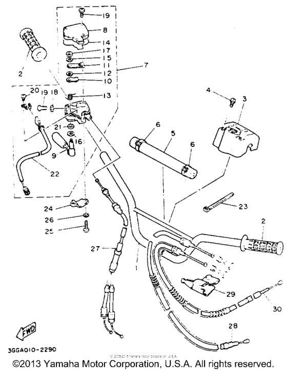 Handlebar - cable