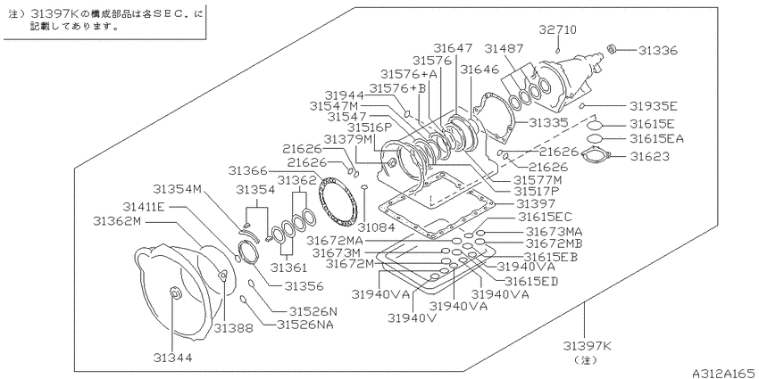 Gasket & seal kit (automatic)