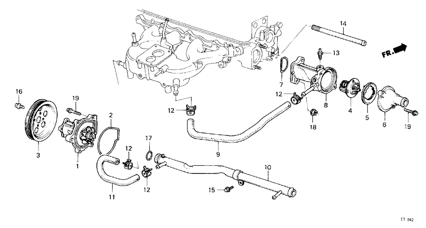 Water pump/thermostat
