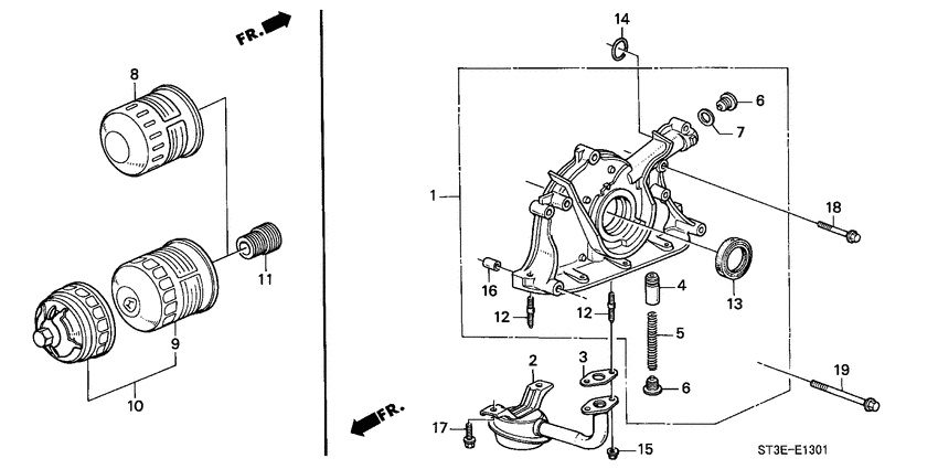 Oil pump/oil strainer