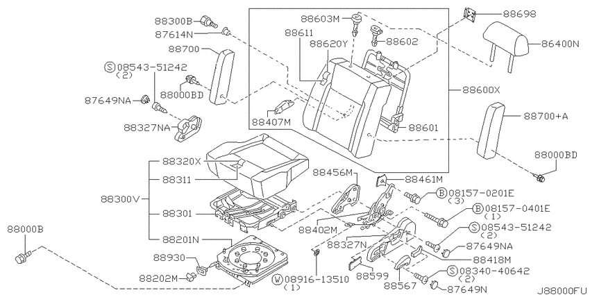 Rear seat