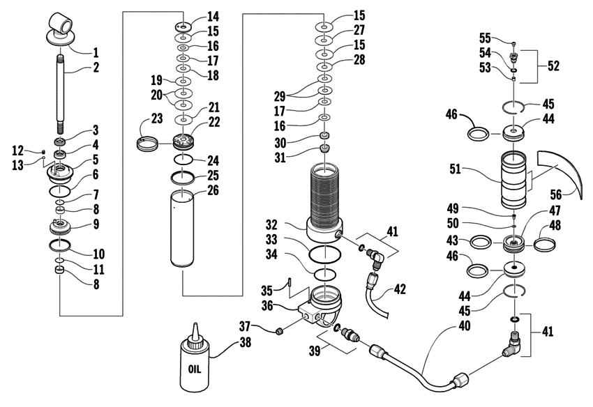 Rear Suspension Front Arm Shock Absorber