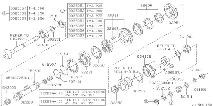 Mt, drive pinion shaft