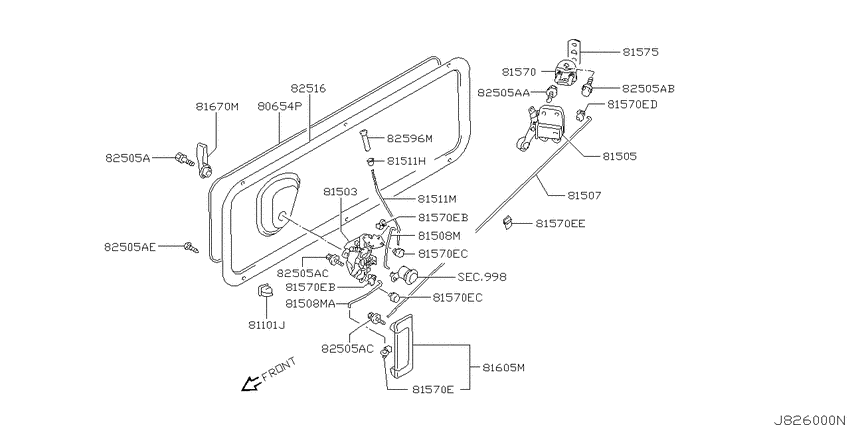 Slide door lock & handle