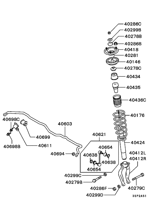 Front susp strut & spring