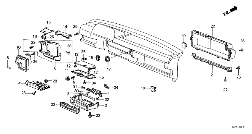 Instrument panel component