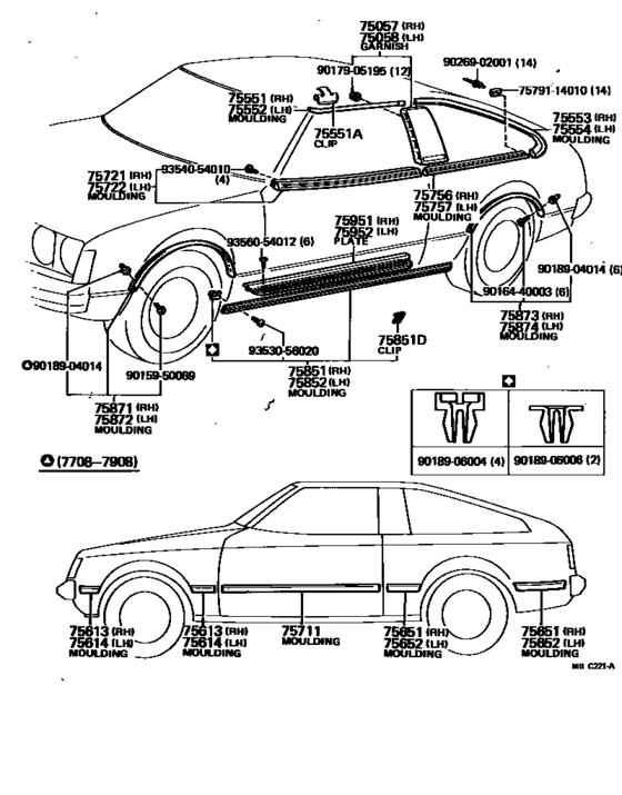 Side Moulding for 1977 - 1981 Toyota CELICA TA40 | General sales region ...