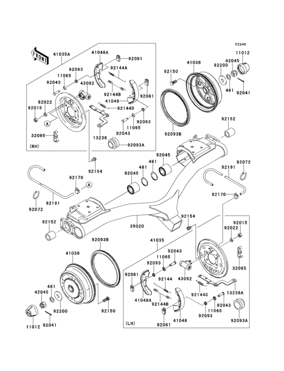 Rear hubs/brakes