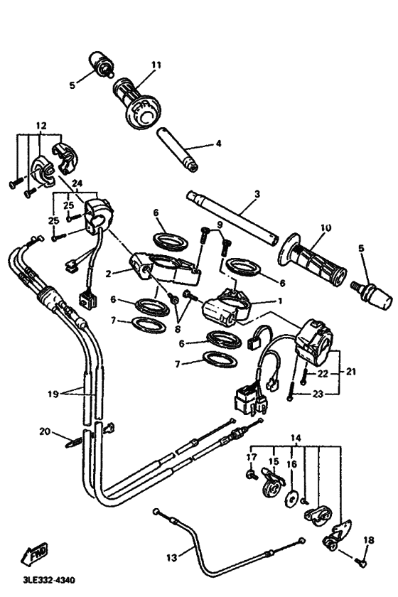 Steering handle & cable