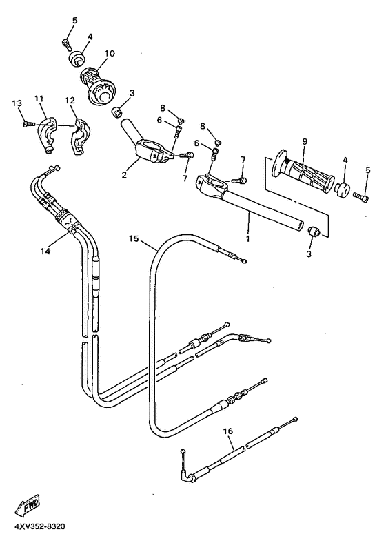 Steering handle & cable