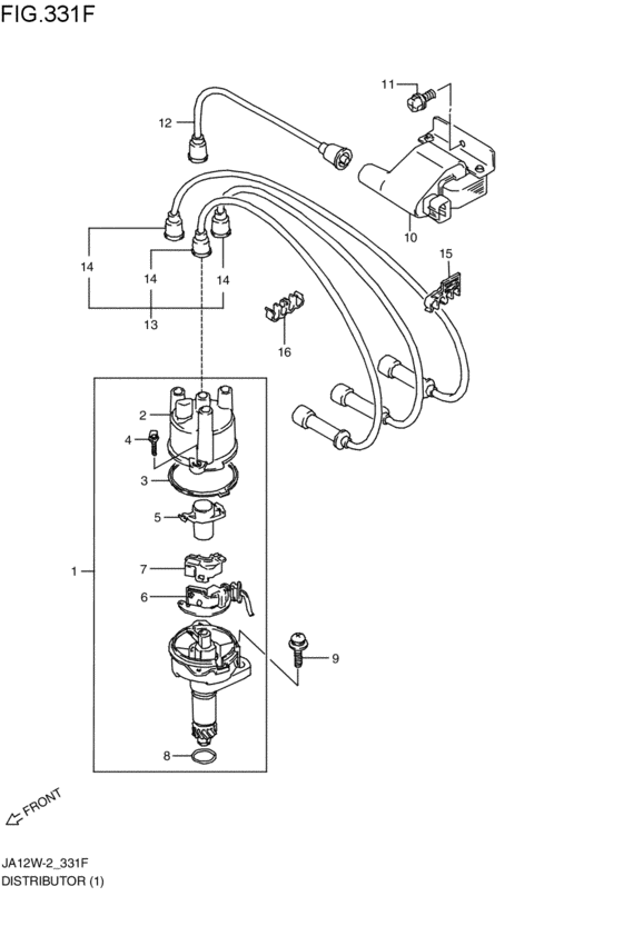 distributor for 1998 2011 Suzuki JIMNY JA12W Japan sales region