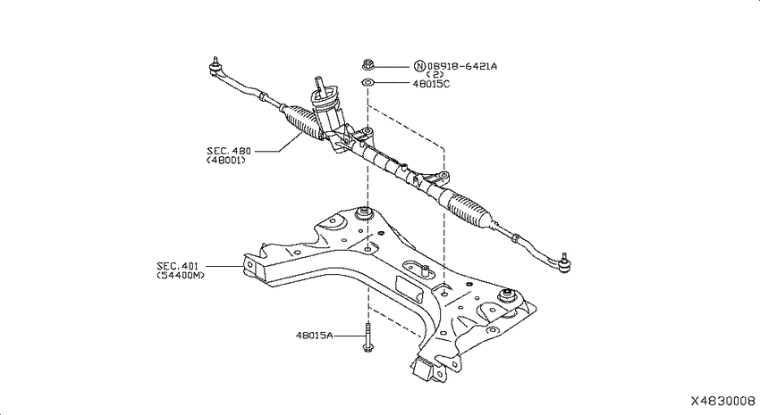 Steering gear mounting